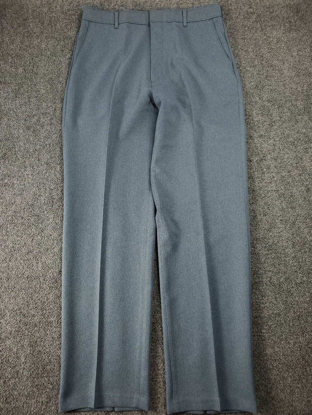 Vintage 80s Levis Action Slacks Dress Pants 34x32 Blue Gray Flat Front USA Retro